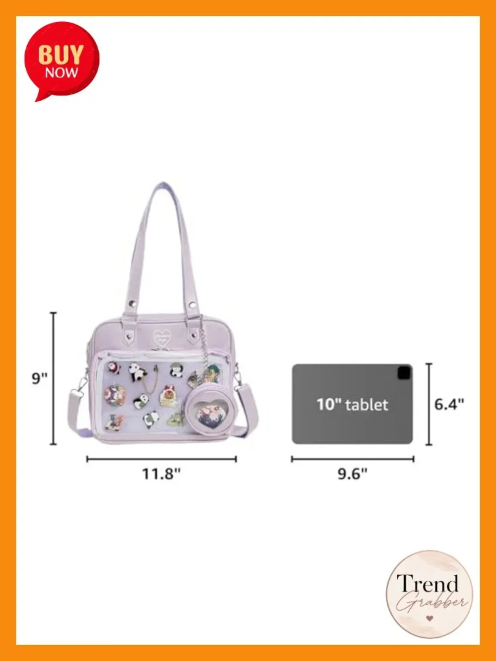 Kawaii Ita Bag Crossbody Shoulder Backpack with Display Window PU Leather
